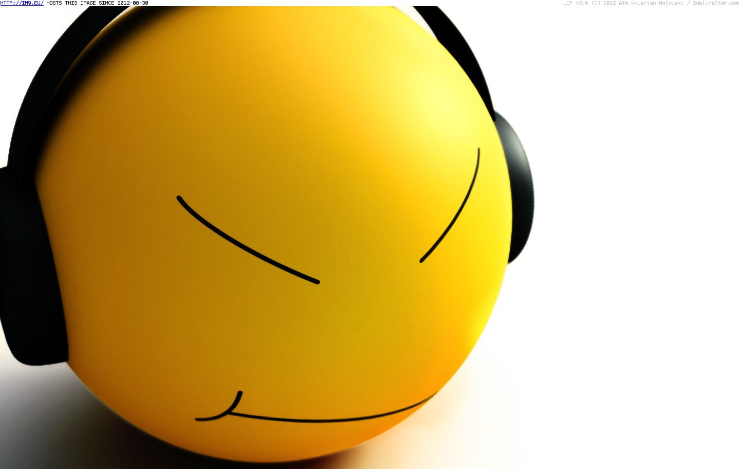 Miusic Time (smiley wallpaper) (in Smiley Wallpapers)