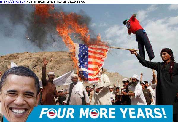 Obama Four More Years Burning Flag (in Obama is Failure)