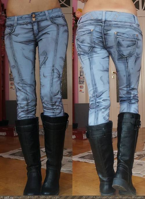 [Pics] Cel shaded comic jeans ~ inspired by Borderlands Telltale Games (in My r/PICS favs)