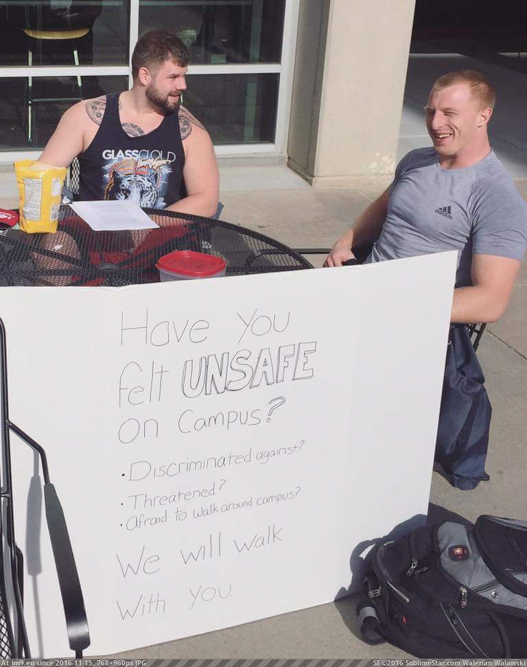 [Pics] Good guys with this sign promoting basic humanity on campus (in My r/PICS favs)