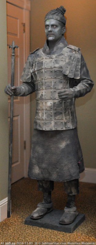 [Pics] My Chinese Terracotta Warrior costume. Boy were my arms tired at the end of the night! 1 (in My r/PICS favs)