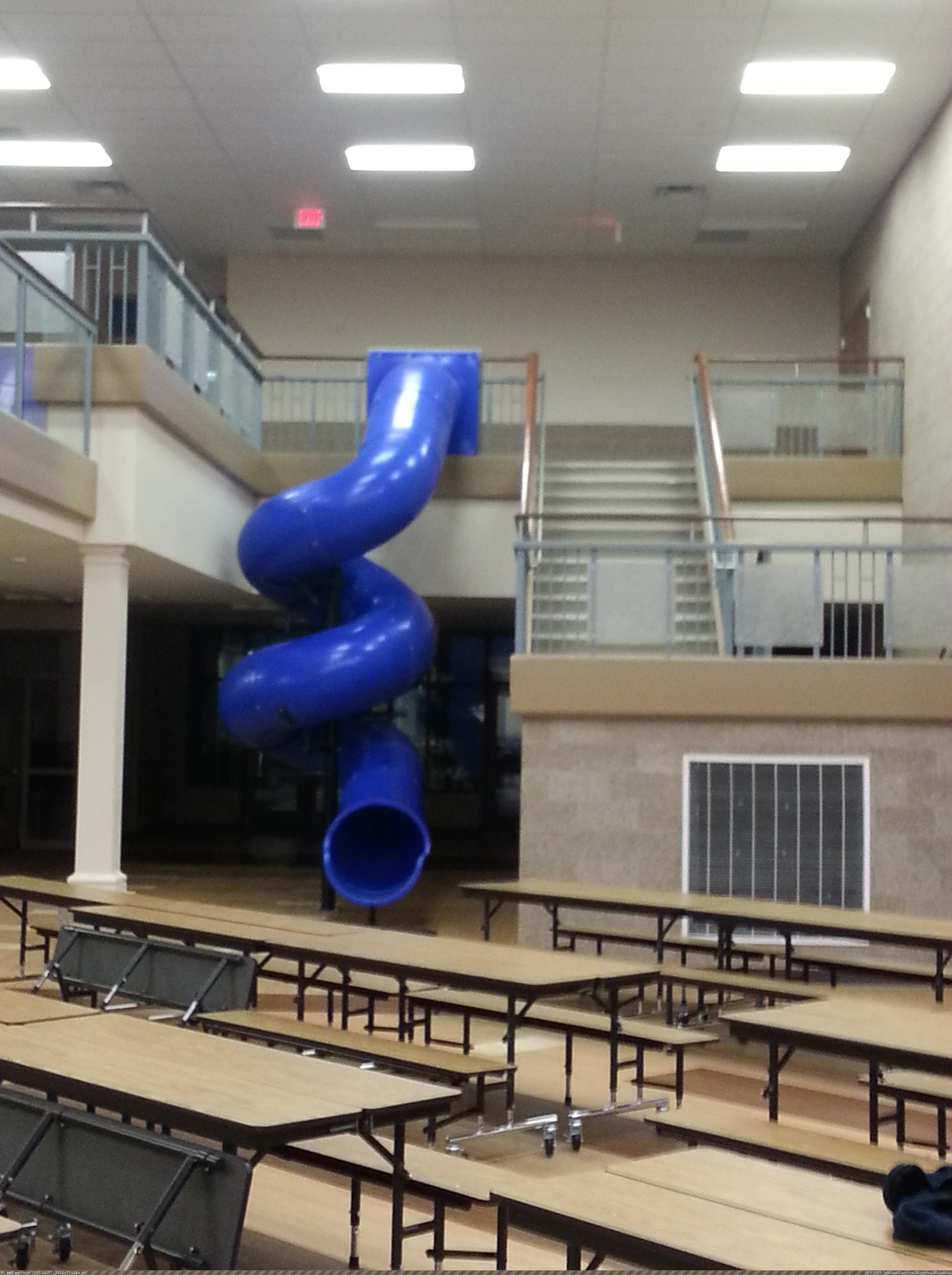[Pics] My kid's new school has a twirly slide to get downstairs! (in My r/PICS favs)