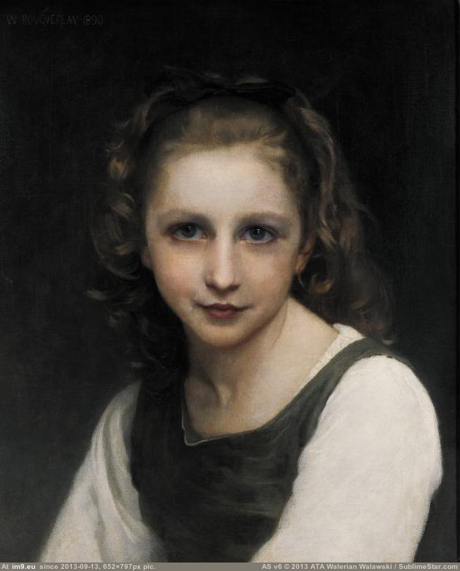 Portrait Of A Young Girl - William Adolphe Bouguereau (in William Adolphe Bouguereau paintings (1825-1905))