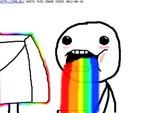 Puke Rainbows mame face (in Internet Memes)
