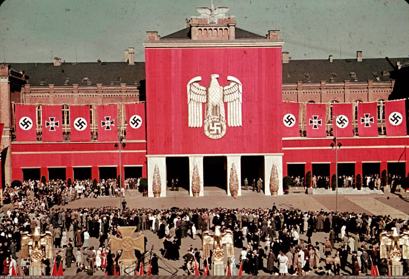 Reich Veterans Day, 1939 (in Restored Photos of Nazi Germany)