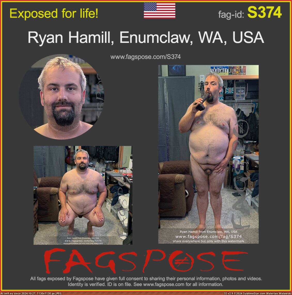 #Gay #Exposed #Dildo #Life #Beard #Enumclaw #Hamill #Fagspose #Faggot #Usa #Washington #Ryan S374 Ryan Hamill Enumclaw Washington USA exposed for life Pic. (Image de album Ryan Hamill from Enumclaw Washington USA exposed by Fagspose with fag-id S374))