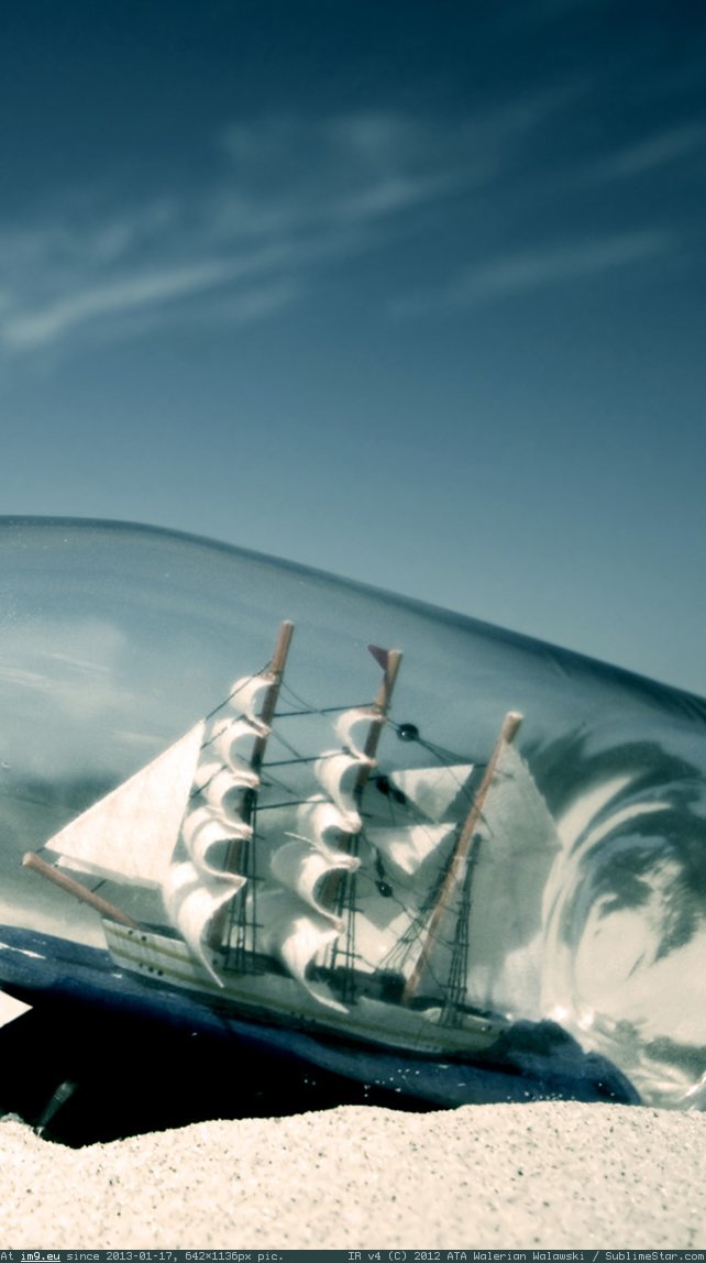 Ship In A Bottle (iPhone wallpaper) (in IPhone 5 wallpapers W3S)