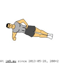 Side Plank (animated) (in Core exercises animations)