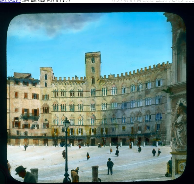 Siena. Palazzo Sansedoni - facade on the Piazza del Campo (1919-1938).3805 (in Branson DeCou Stock Images)
