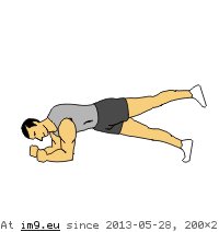 Single Leg Pike 1 (animated) (in Core exercises animations)