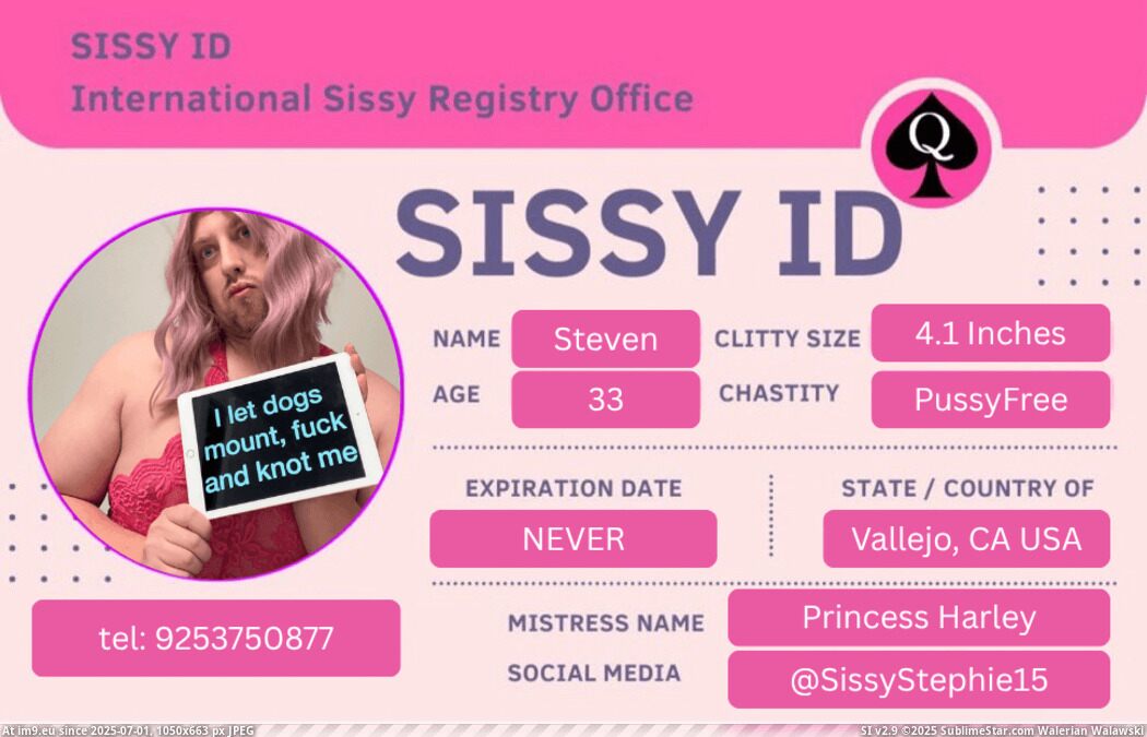 Steven Reichenberg - Vallejo Sissy ID (in Vallejo Beastiality with Steven Reichenberg)