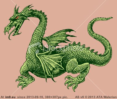 stock-illustration-13034080-dragon-with-red-eyes-and-wings-medieval (in Medieval)