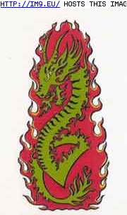 Tattoo Design: 2fk-redgreen-abstract-drag (in Dragon Tattoos)