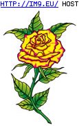 Tattoo Design: 2FL_yellow_rose (in Rose Tattoos)