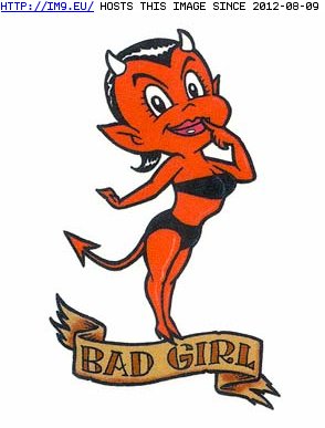 Tattoo Design: bad_girl_devil_temporary_tattoo (in Devil Tattoos)