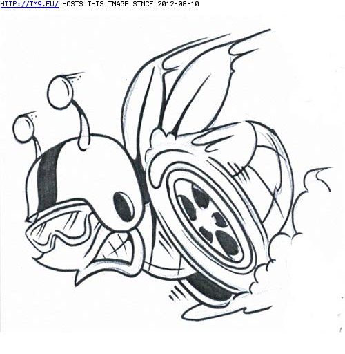 Tattoo Design: bee2 (in Insects Tattoos)