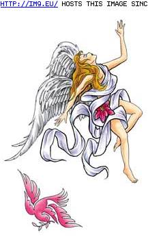 #Girls #Design #Angel #Bi6 #Tattoo #Naked Tattoo Design: BI6-angel Pic. (Image of album Fantasy Tattoos))