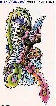 Tattoo Design: bird_with_gren (in Birds Tattoos)