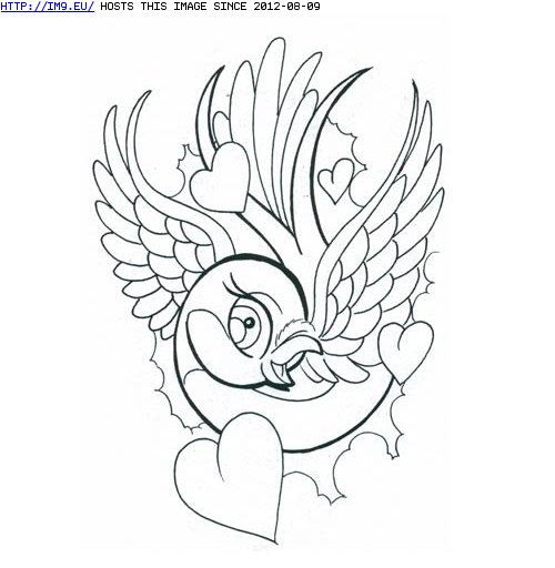 Tattoo Design: bird_with_heart (in Birds Tattoos)