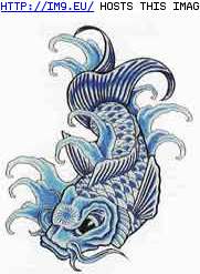 Tattoo Design: blue-chinese-goldfish (in Other  Misc. Tattoos)