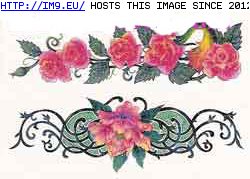 Tattoo Design: cabbage-roses-bands (in Rose Tattoos)