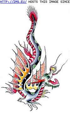 Tattoo Design: dragon-geisha (in Dragon Tattoos)