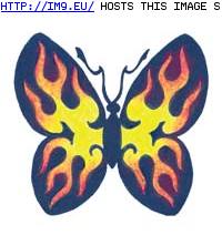 Tattoo Design: fire_butterfly (in Butterfly Tattoos)