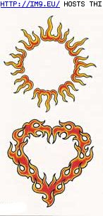 Tattoo Design: fire_rings (in Belly Button Tattoos)