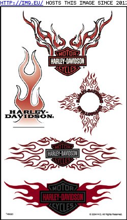 Tattoo Design: flaming (in Harley Tattoos)