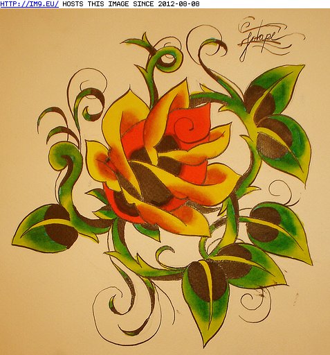 #Design #Flower #Flash6 #Tattoo Tattoo Design: flower_flash6 Pic. (Image of album Tattoo Flash))