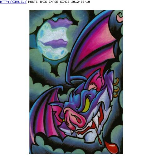 Tattoo Design: flying_bat (in Monster Tattoos)