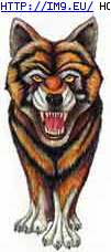 Tattoo Design: FN-2x4-wolf (in Misc. Animal Tattoos)