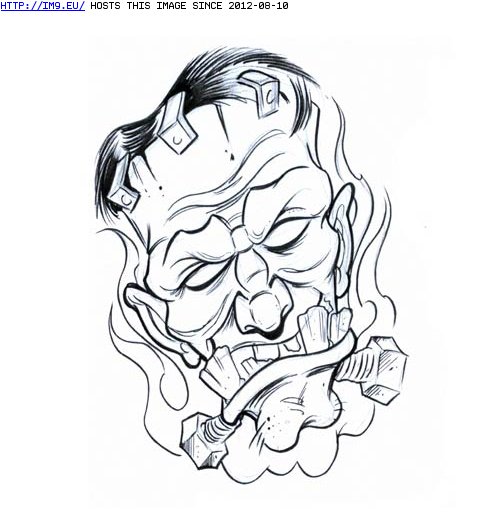 Tattoo Design: frank-smoke (in Monster Tattoos)