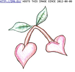 Tattoo Design: heart-cherry-tattoo (in Flower Tattoos)