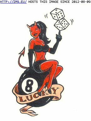 Tattoo Design: lucky_eight_devil_tattoo (in Devil Tattoos)