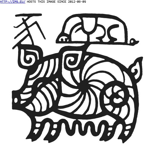 Tattoo Design: pig (in Tribal Tattoos)