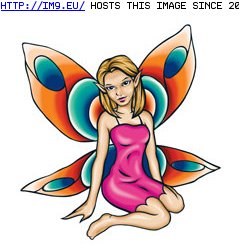 Tattoo Design: pink_dress_fairy (in Fantasy Tattoos)