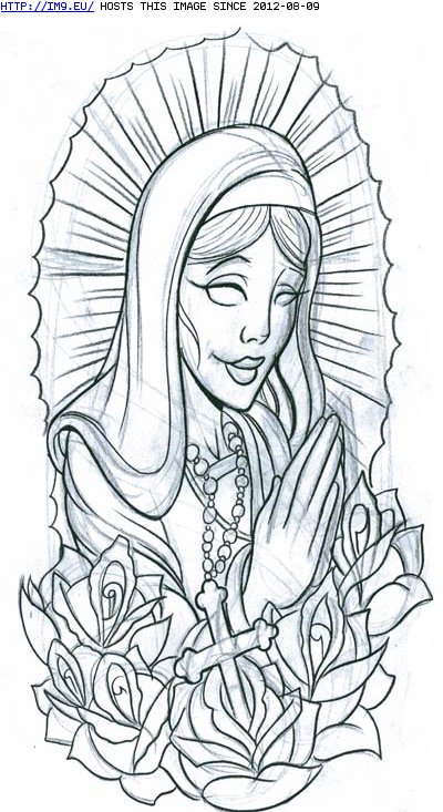 Tattoo Design: praying_woman2 (in Religious Tattoos)