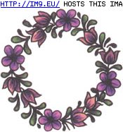 Tattoo Design: purple_flower_ring (in Belly Button Tattoos)