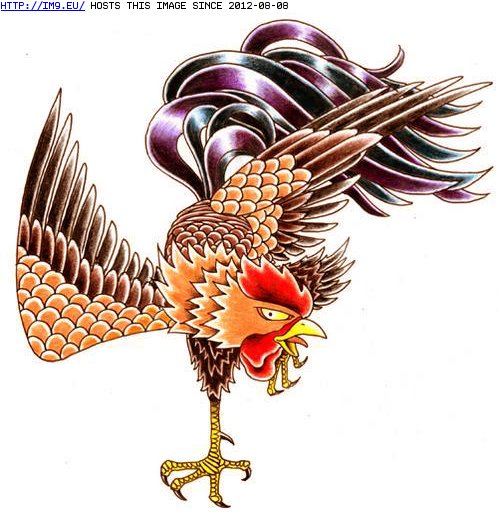 Tattoo Design: rooster (in Tattoo Flash)