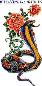 Tattoo Design: Rosesnake91372 (in Snake Tattoos)