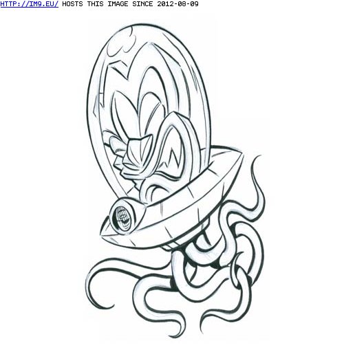 Tattoo Design: sea_mask_creature (in Abstract Tattoos)