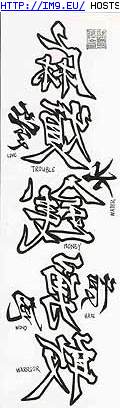 Tattoo Design: TKB306-Chinese4 (in Chinese Tattoos)