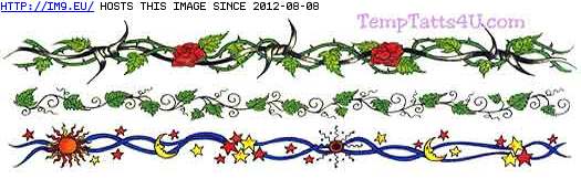 Tattoo Design: TKC035-barbed-rose-vines (in Lower Back Tattoos)
