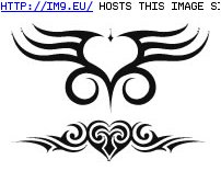 #Design #Tattoo #Pair #Heart #Tribal Tattoo Design: tribal_heart_pair Pic. (Image of album Tribal Tattoos))