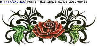 Tattoo Design: TTS_tribal_rose_2.5x6 (in Rose Tattoos)