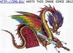 Tattoo Design: VSIMW-dragon-with-sword (in Dragon Tattoos)