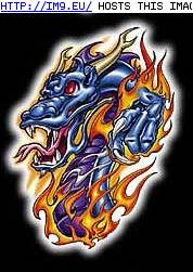 Tattoo Design: VSU-blue-dragon (in Dragon Tattoos)