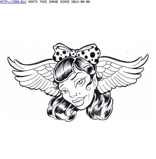 Tattoo Design: winged_woman (in Women Tattoos)