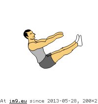The Power Boat Pose (animated) (in Core exercises animations)